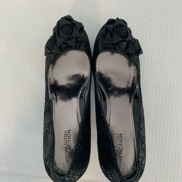 Kenneth Cole women’s black patent leather cone heel pump shoes size 10 - Picture 6 of 9